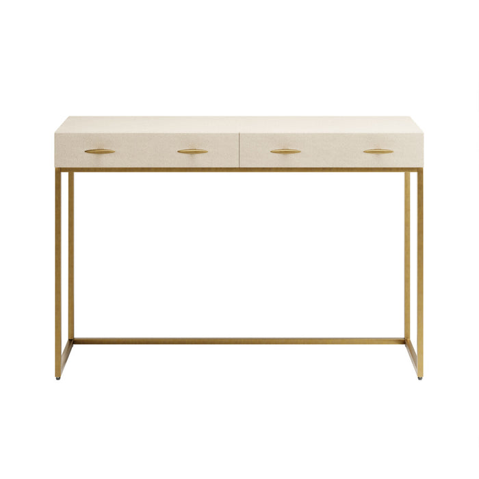 Hampton Console Table | Ivory Shagreen-Cheshire Furniture Outlet