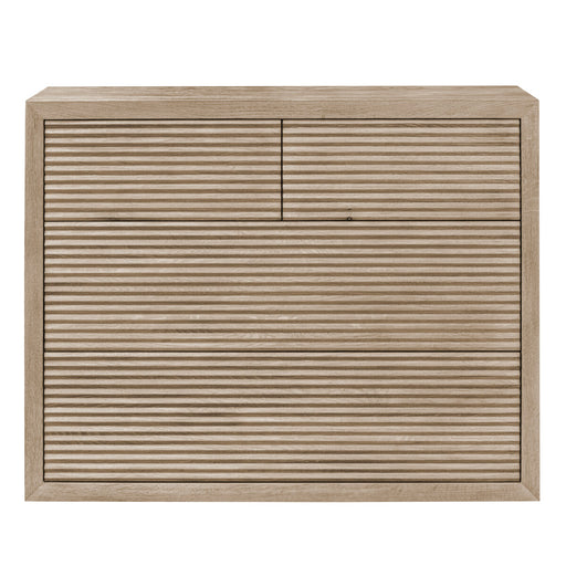 Wickham Ribbed Oak Chest of Drawers-Cheshire Furniture Outlet