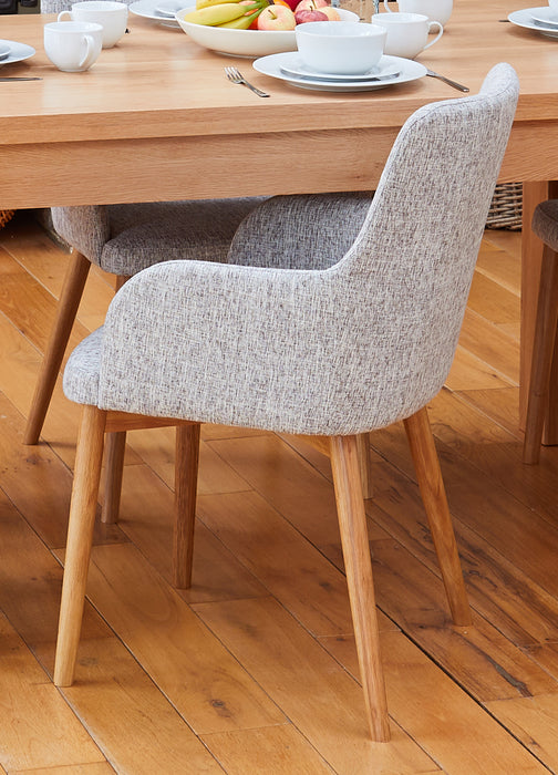 Oak Light Grey Chair (Pack of two)