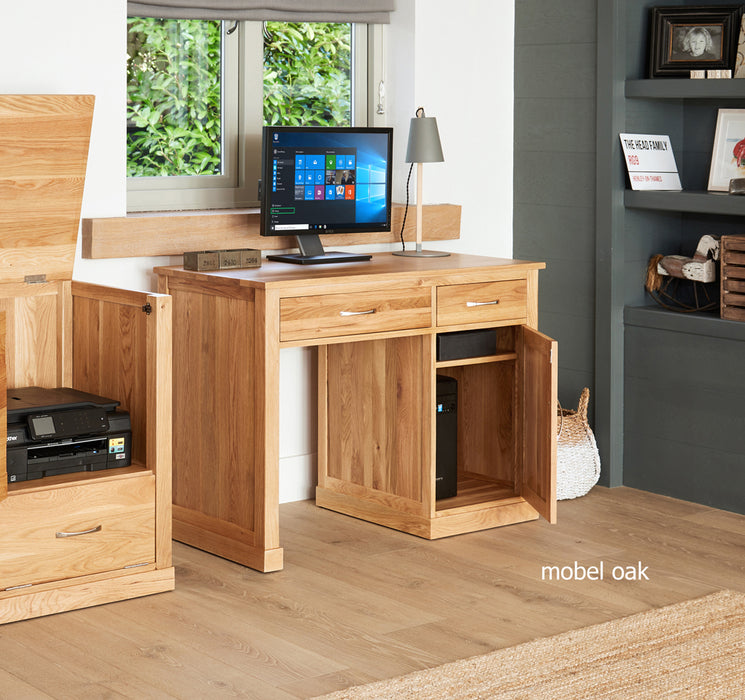 Mobel Oak Single Pedestal Computer Desk