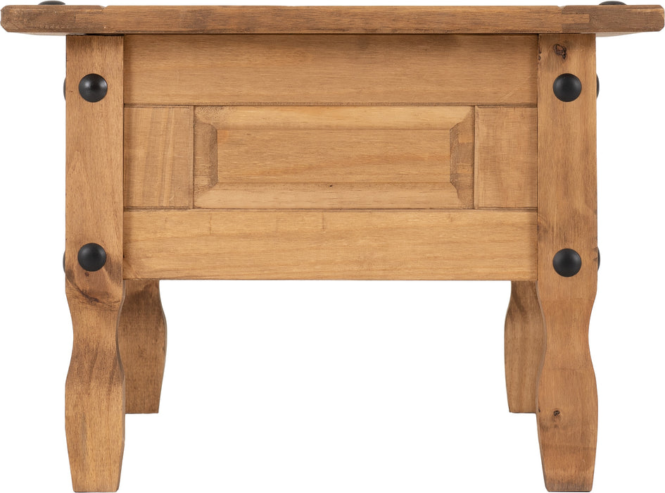Corona 1 Drawer Coffee Table, Natural Wood