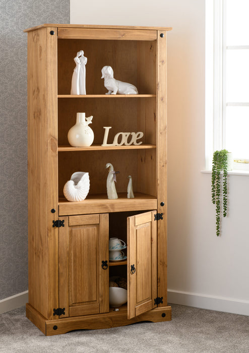 Corona 2 Door Display Unit / Bookcase, Wooden