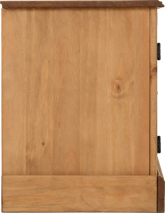 Corona 2 Door 1 Shelf Flat Screen TV Unit, Solid Pine Wood