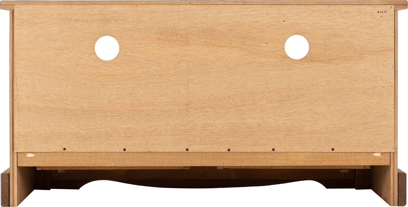 Corona 2 Drawer Flat Screen TV Unit, Solid Pine Wood