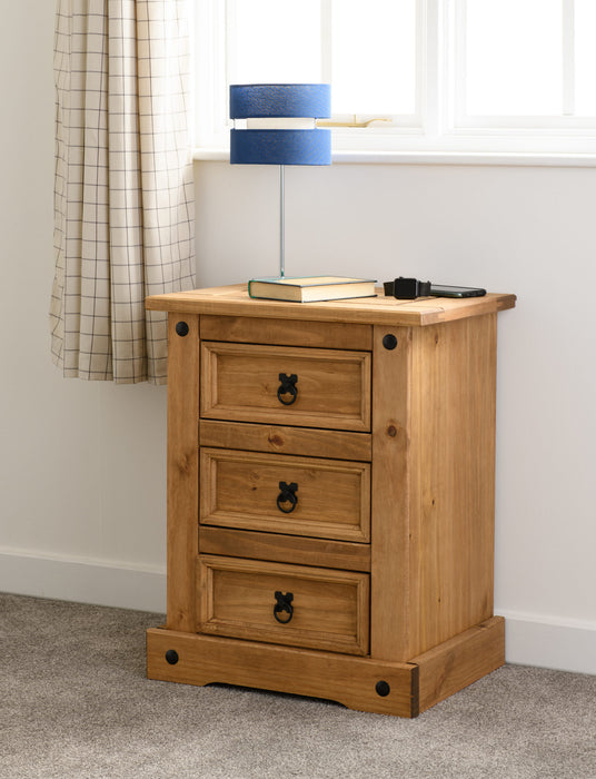 Corona 3 Drawer Bedside Chest