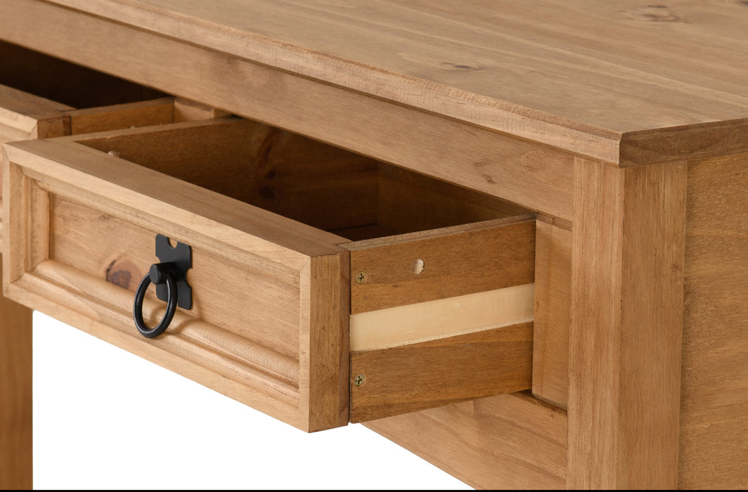 Corona 3 Drawer Console Table With Shelf