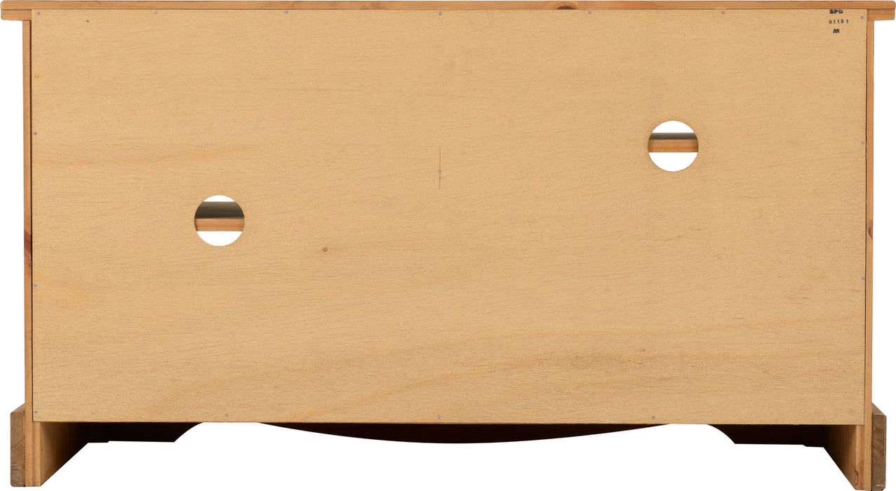 Corona Entertainment Unit with 1 Drawer 1 Door, Solid Pine Wood