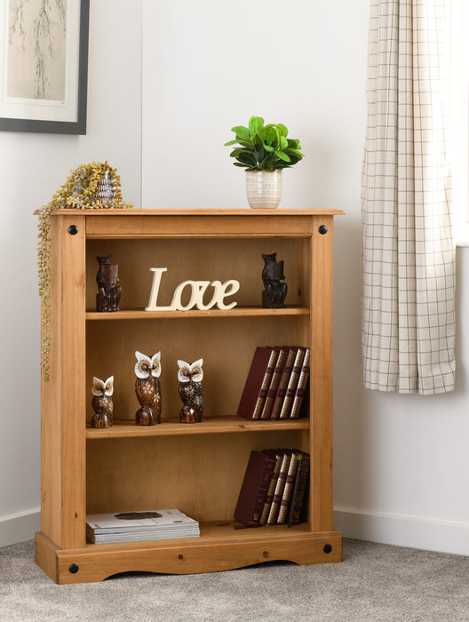 Corona Low Wooden Bookcase