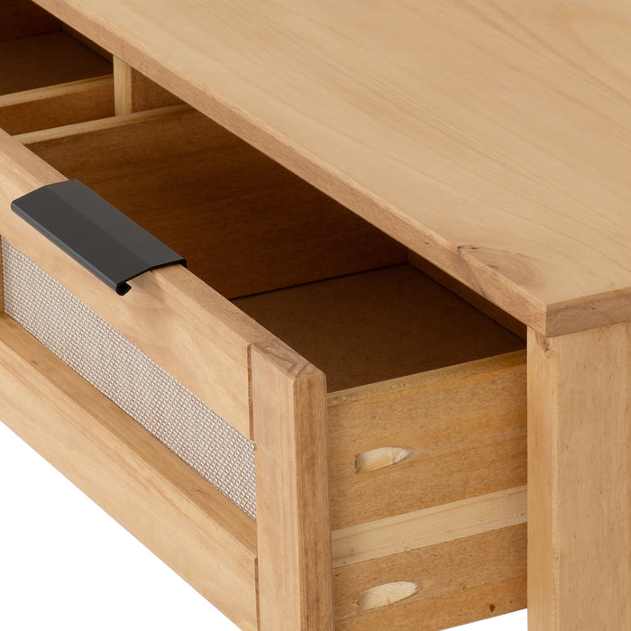 Corona Rattan 2 Drawer Console Table