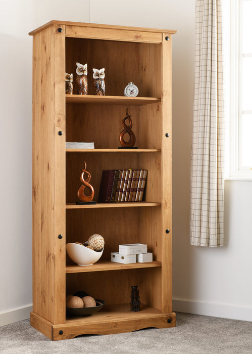 Corona Tall Wooden Bookcase