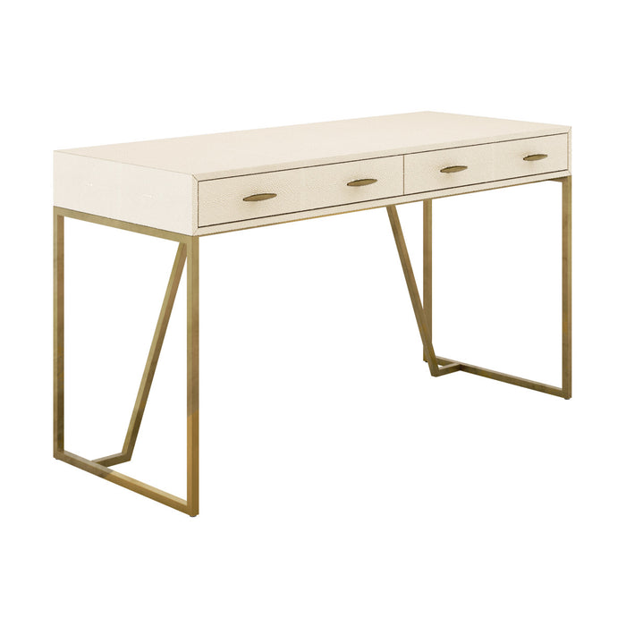 Hampton Desk | Ivory Shagreen-Cheshire Furniture Outlet