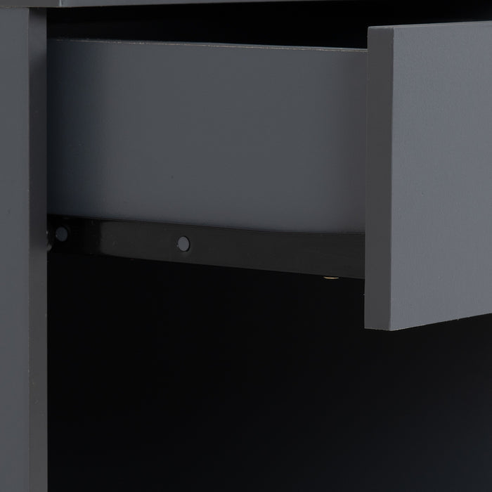 Dakota 1 Drawer Bedside - Dark Grey