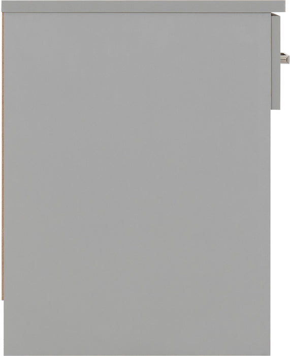 Dakota 1 Drawer Bedside - Light Grey