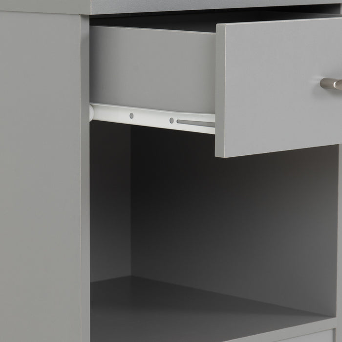 Dakota 1 Drawer Bedside - Light Grey