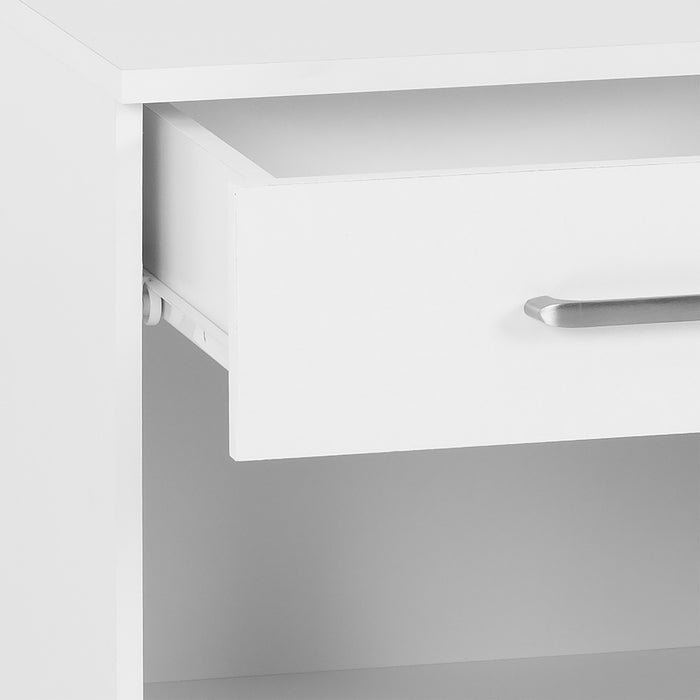 Dakota 1 Drawer Bedside - White