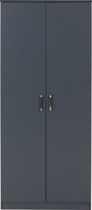 Dakota 2 Door Wardrobe - Dark Grey