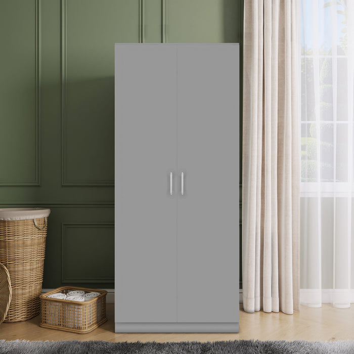 Dakota 2 Door Wardrobe - Light Grey