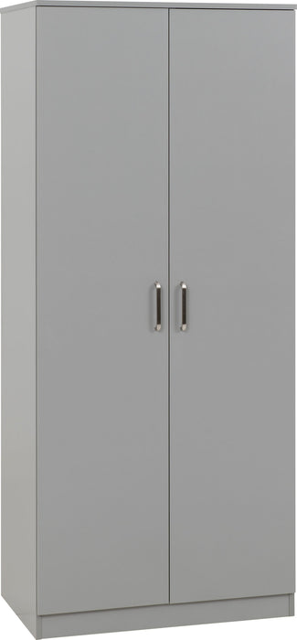 Dakota 2 Door Wardrobe - Light Grey