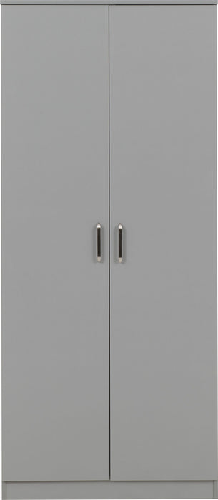 Dakota 2 Door Wardrobe - Light Grey