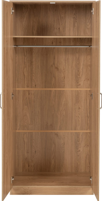 Dakota 2 Door Wardrobe - Oak Effect