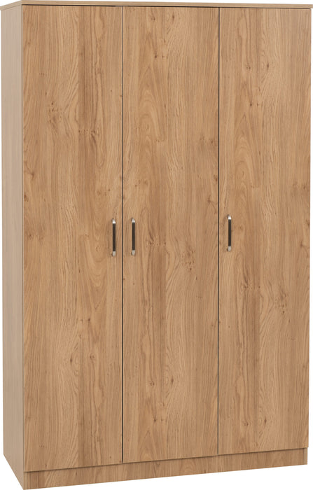 Dakota 3 Door Wardrobe - Oak Effect