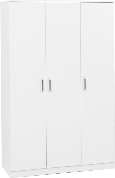 Dakota 3 Door Wardrobe - White