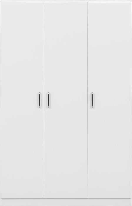 Dakota 3 Door Wardrobe - White