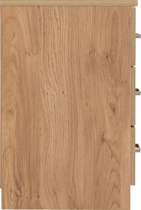 Dakota 3 Drawer Bedside - Oak Effect