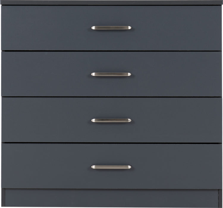 Dakota 4 Drawer Chest - Dark Grey