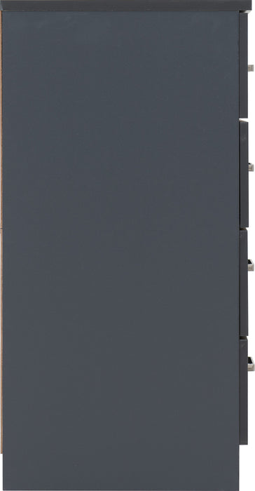 Dakota 4 Drawer Chest - Dark Grey
