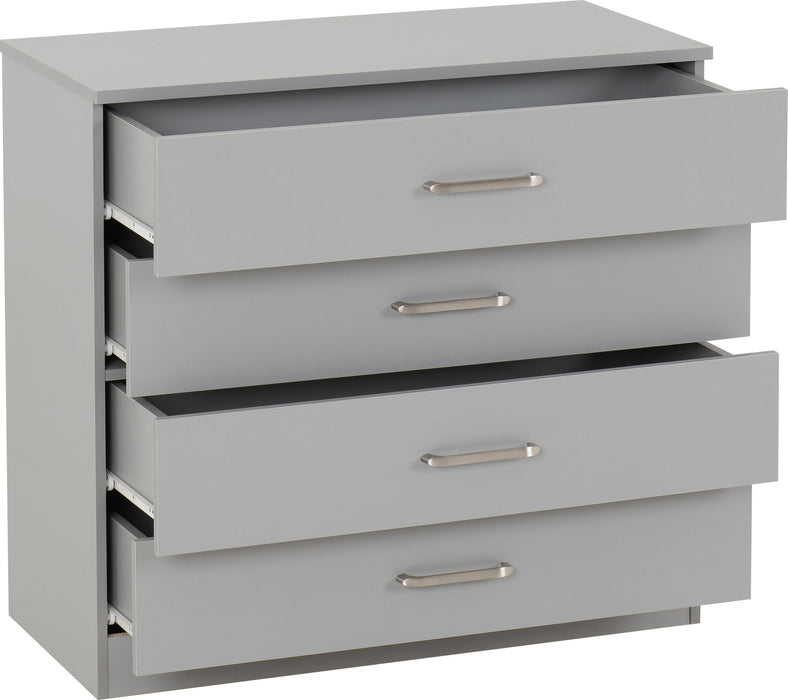 Dakota 4 Drawer Chest - Light Grey