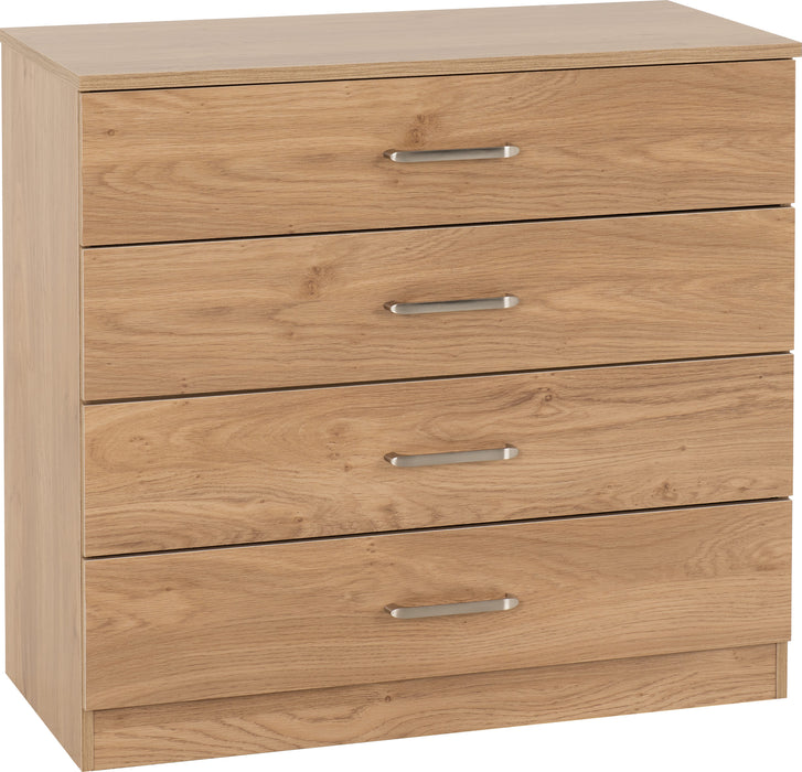 Dakota 4 Drawer Chest - Oak Effect