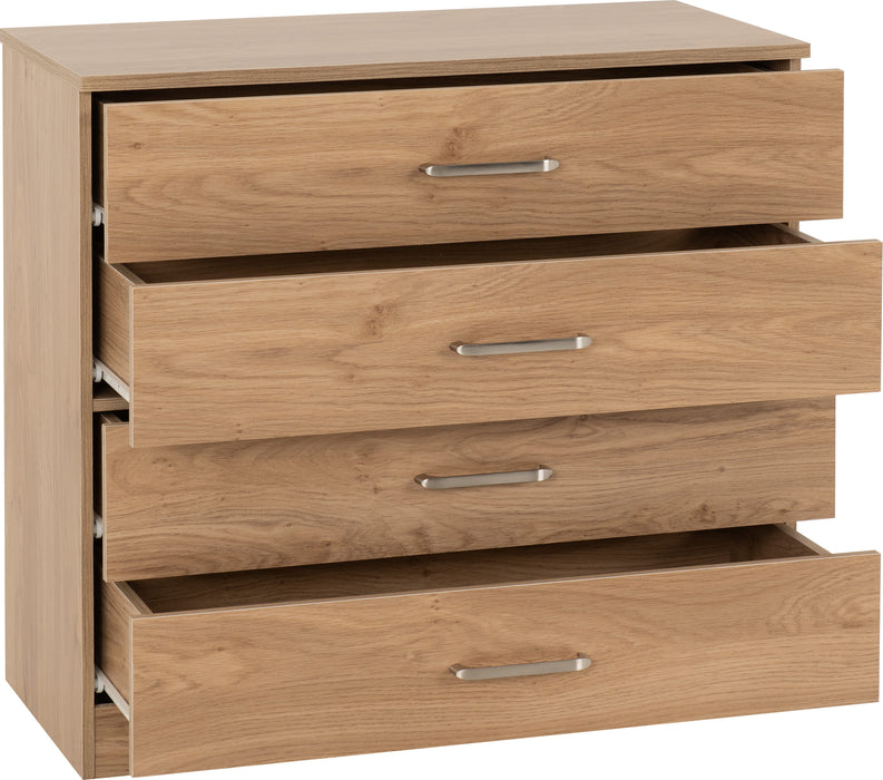 Dakota 4 Drawer Chest - Oak Effect