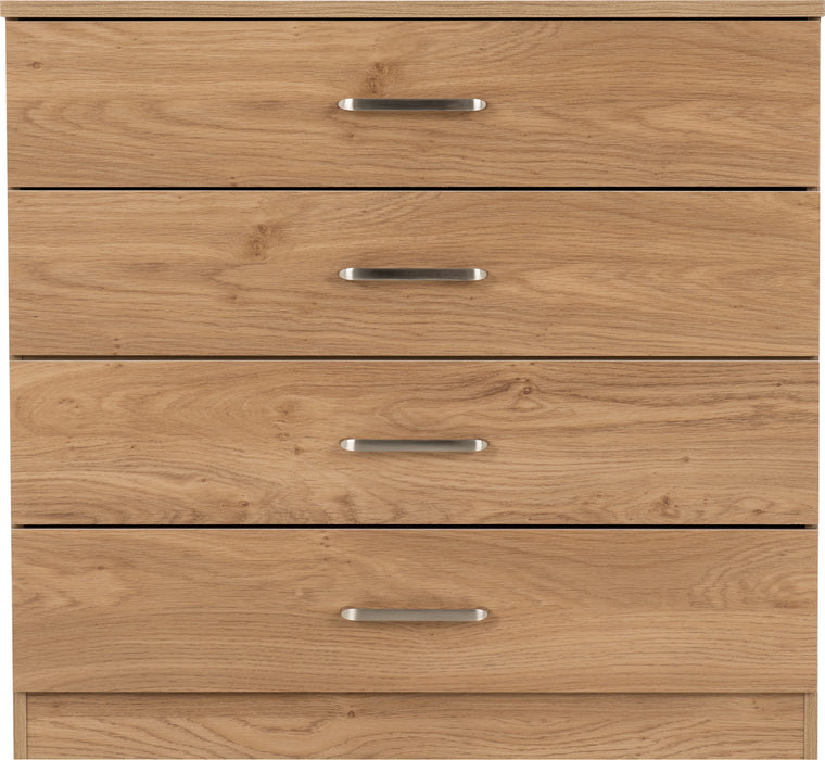 Dakota 4 Drawer Chest - Oak Effect