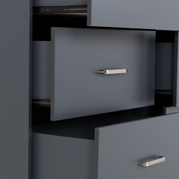 Dakota 6 Drawer Chest - Dark Grey