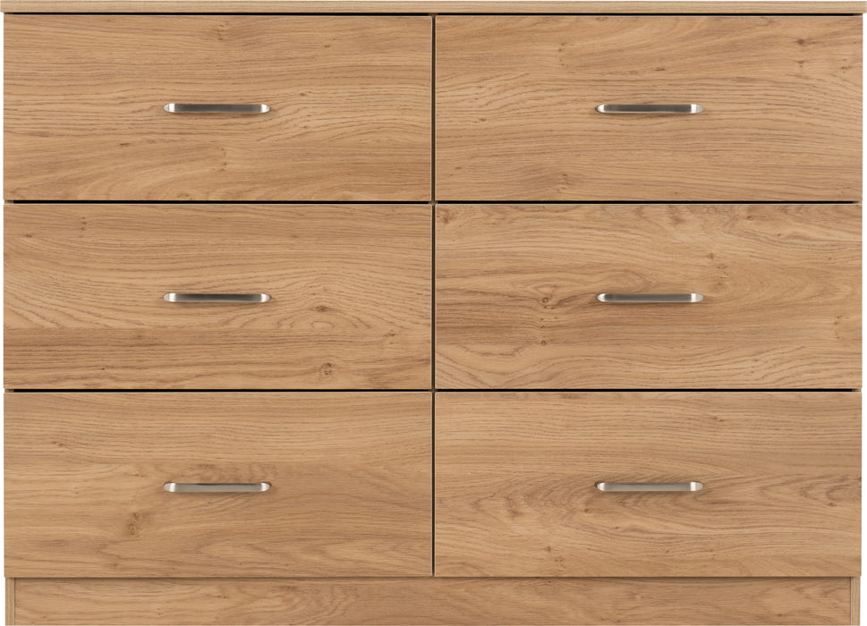 Dakota 6 Drawer Chest - Oak Effect