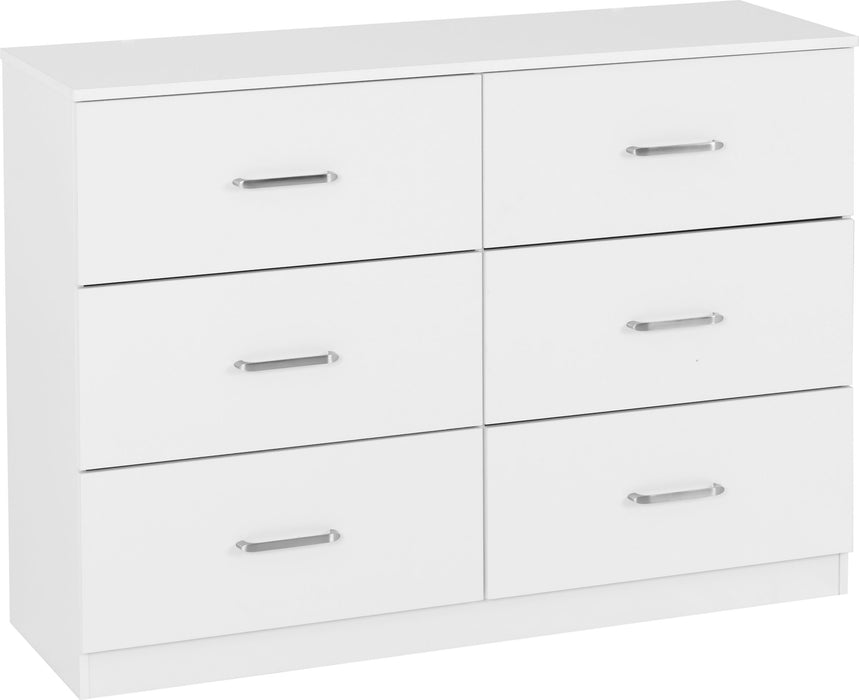 Dakota 6 Drawer Chest - White