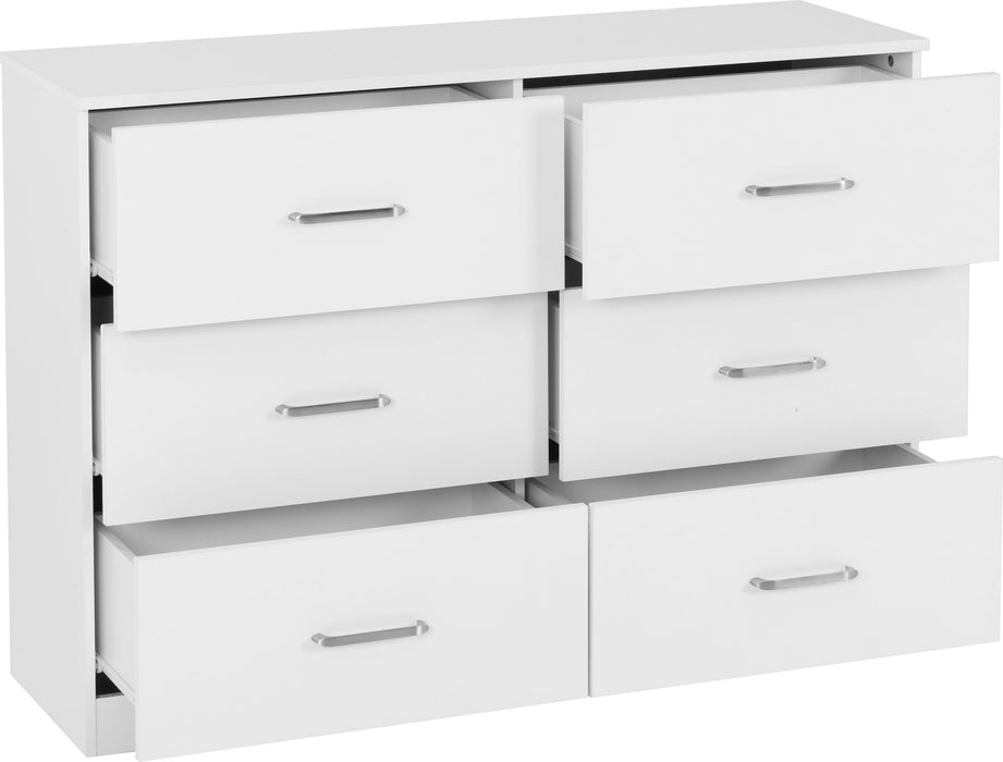 Dakota 6 Drawer Chest - White