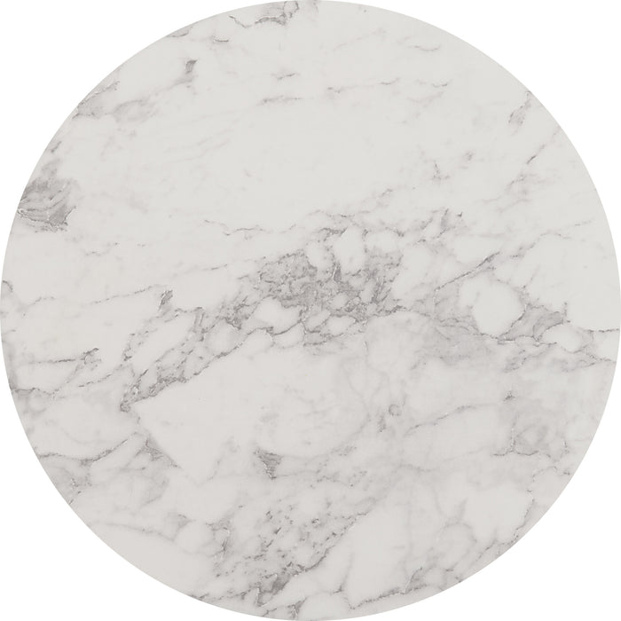 Dallas Marble Top Side Table with Black Legs