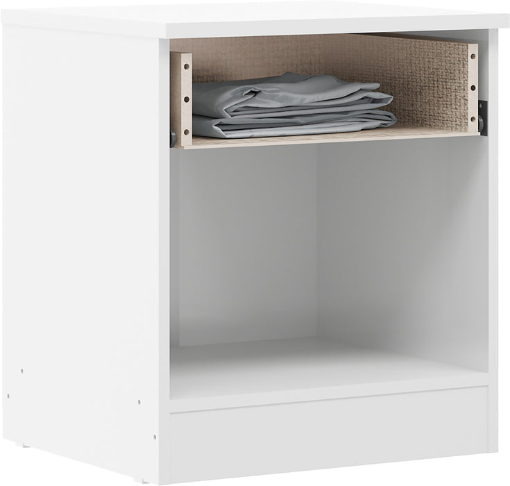 Denver 1 Drawer Bedside - White Gloss