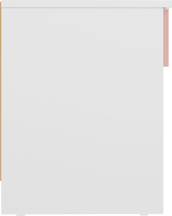 Denver 1 Drawer Bedside - White/ Pink Gloss