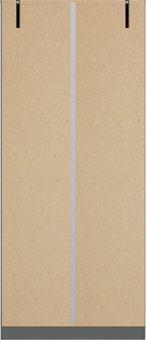 Denver 2 Door Wardrobe - Grey Gloss