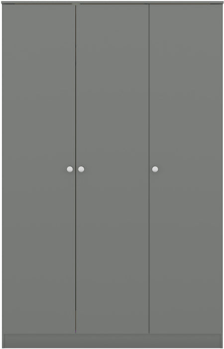 Denver 3 Door Wardrobe - Grey Gloss
