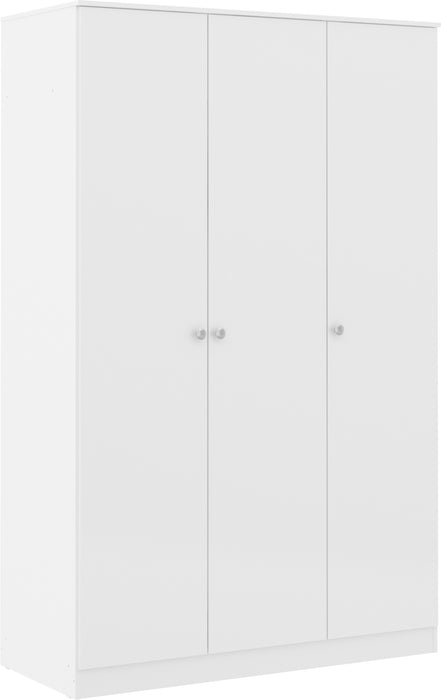 Denver 3 Door Wardrobe - White Gloss
