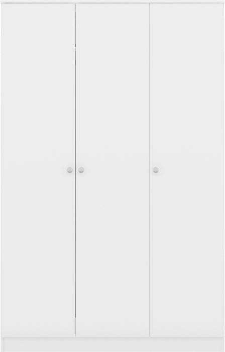 Denver 3 Door Wardrobe - White Gloss