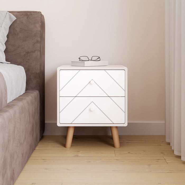 Dixie Trio Bedroom Set - Dusty Grey/ White