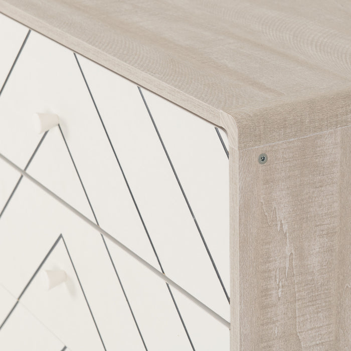 Dixie 4 Drawer Chest - Dusty Grey/ White