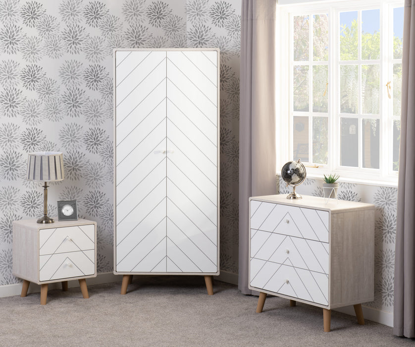 Dixie Trio Bedroom Set - Dusty Grey/ White