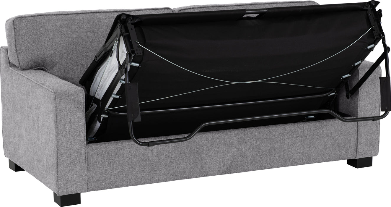 Eton Sofa Bed, Light Grey Fabric with Mattress