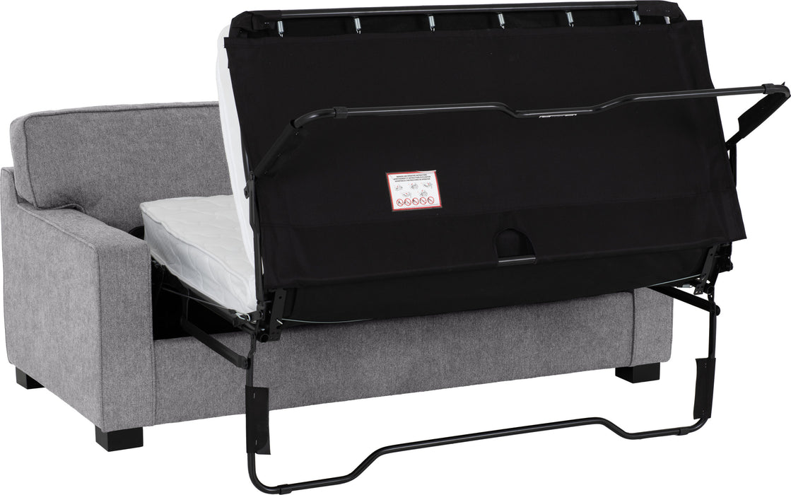 Eton Sofa Bed, Light Grey Fabric with Mattress
